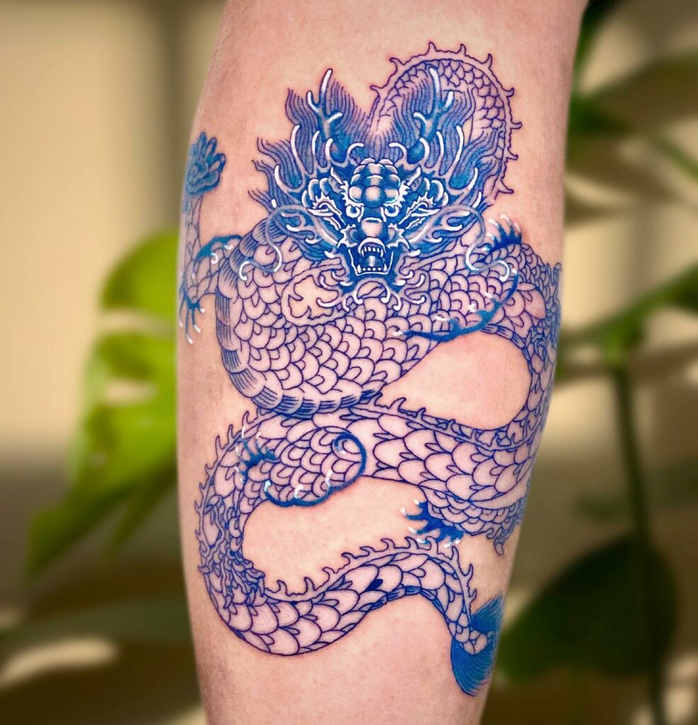 20+ BEST DRAGON TATTOO FOR MEN - UPDATED FOR 2024 22 Blue Dragon Tattoo