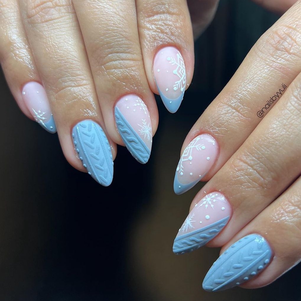 39 Latest Pink and Blue Nail Designs To Try in 2024! 17 No Ugly Sweaters Here