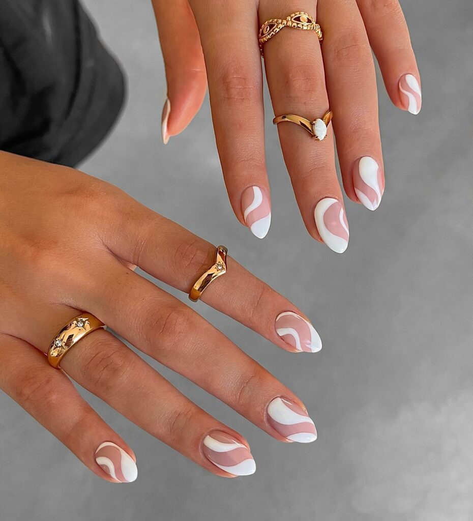 Get Swirly with 35 Swirl Nails Ideas for 2024 39 White Abstract Swirls