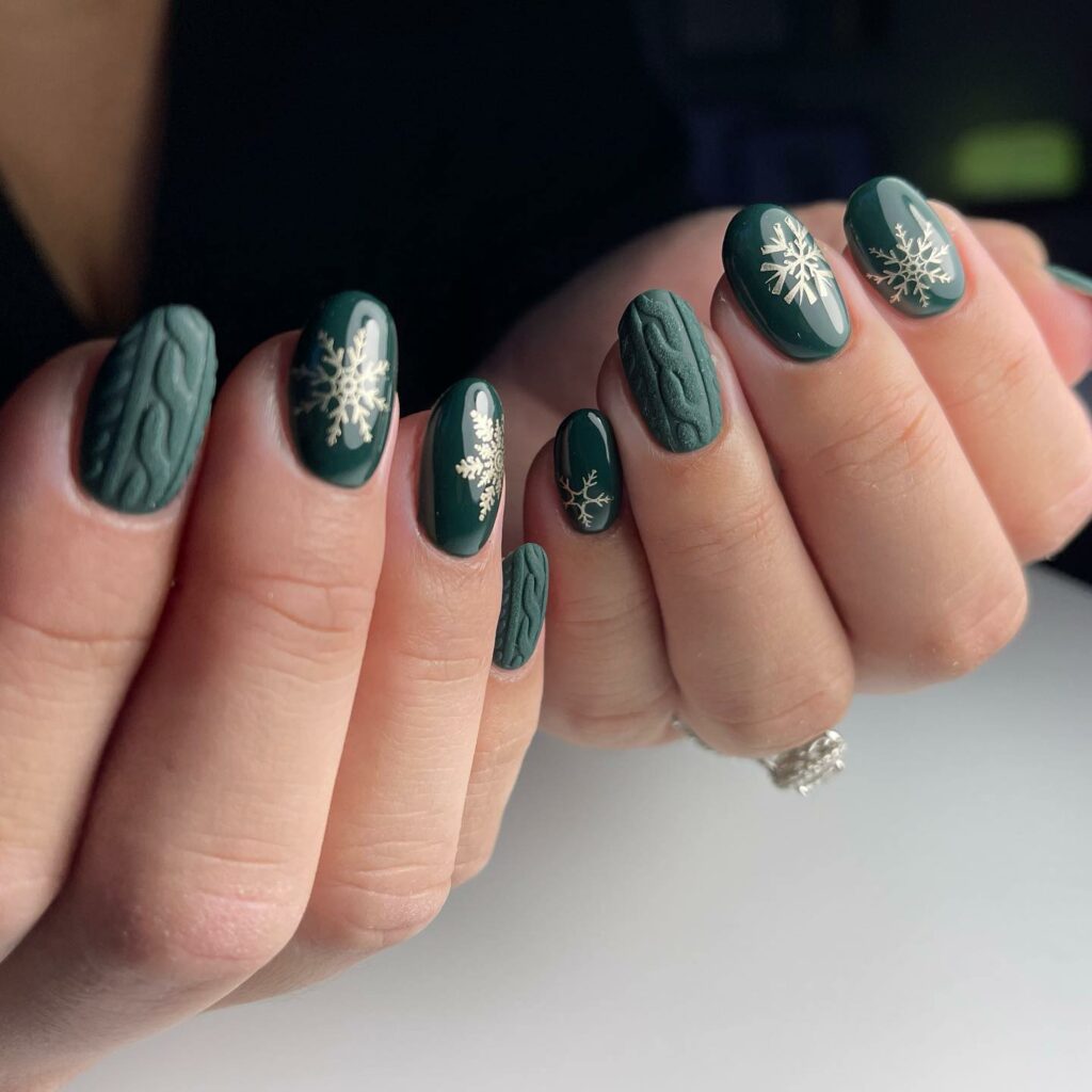 Stay Cozy with 25 Sweater Nail Ideas in 2024 29 Matte Meets Gel