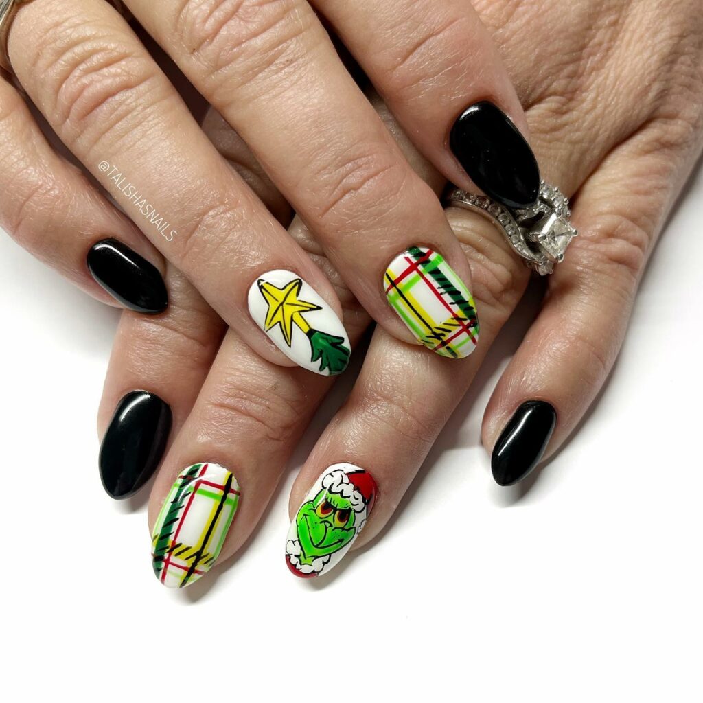 Embrace the Holiday Spirit in 2024 32 Grinch Nails for the Festive Season