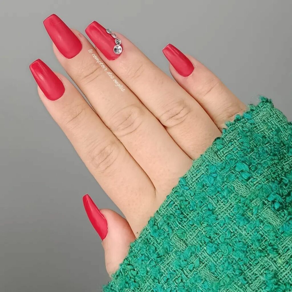 20 Latest Red Matte Nail Ideas To Try In 2024! 25 Red Matte Short Coffin Nails