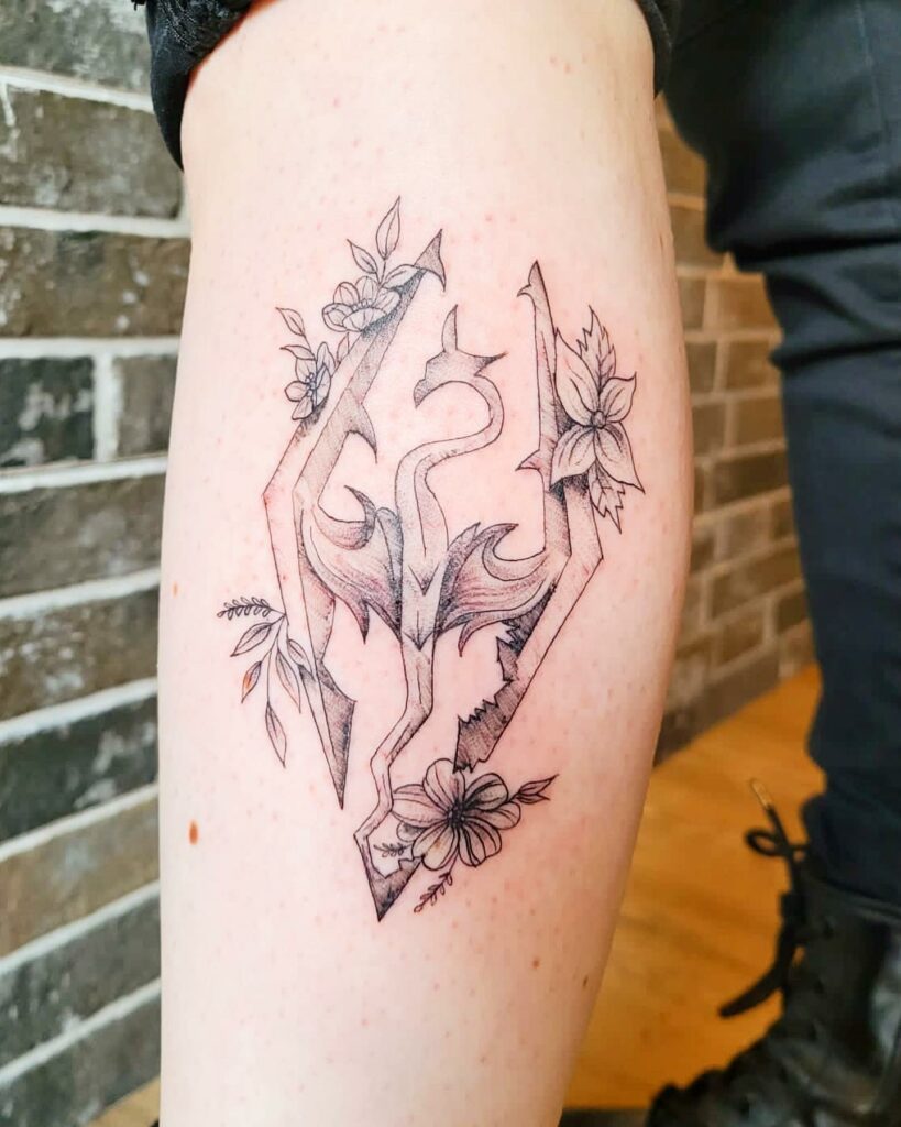 12+ Awesome Skyrim Tattoos To Inspire You in 2024 20 Skyrim logo