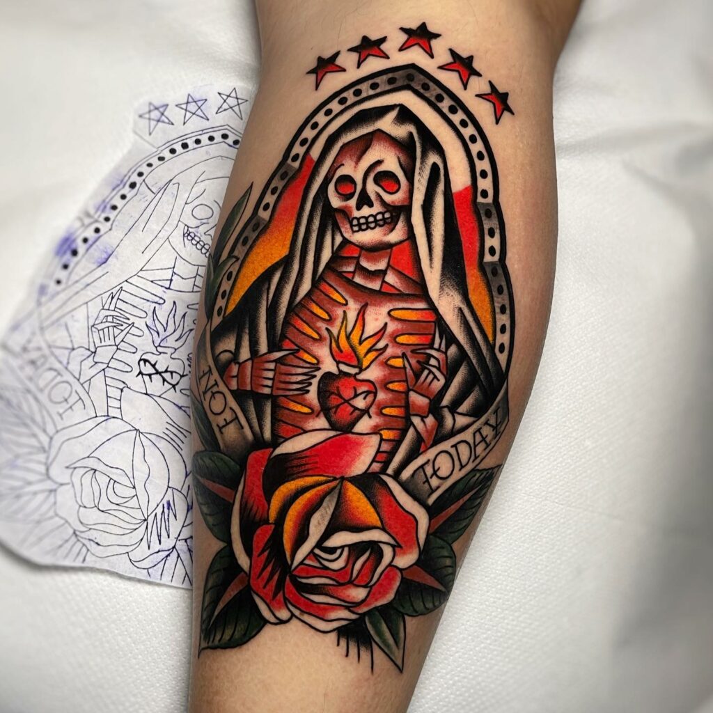 10 Best Santa Muerte Tattoo Designs In 2024 17 Santa Muerte Tattoo