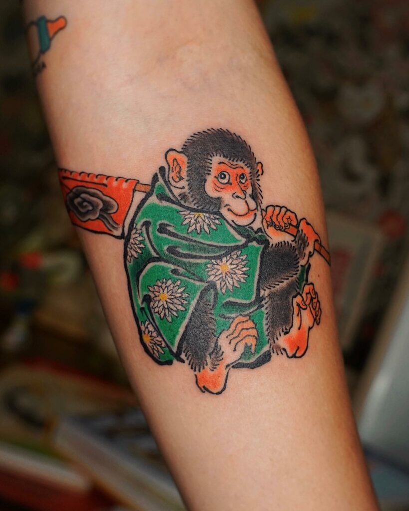 JAPANESE TATTOOS: HISTORY, MEANINGS, SYMBOLISM & DESIGNS 25 Saru Tattoo
