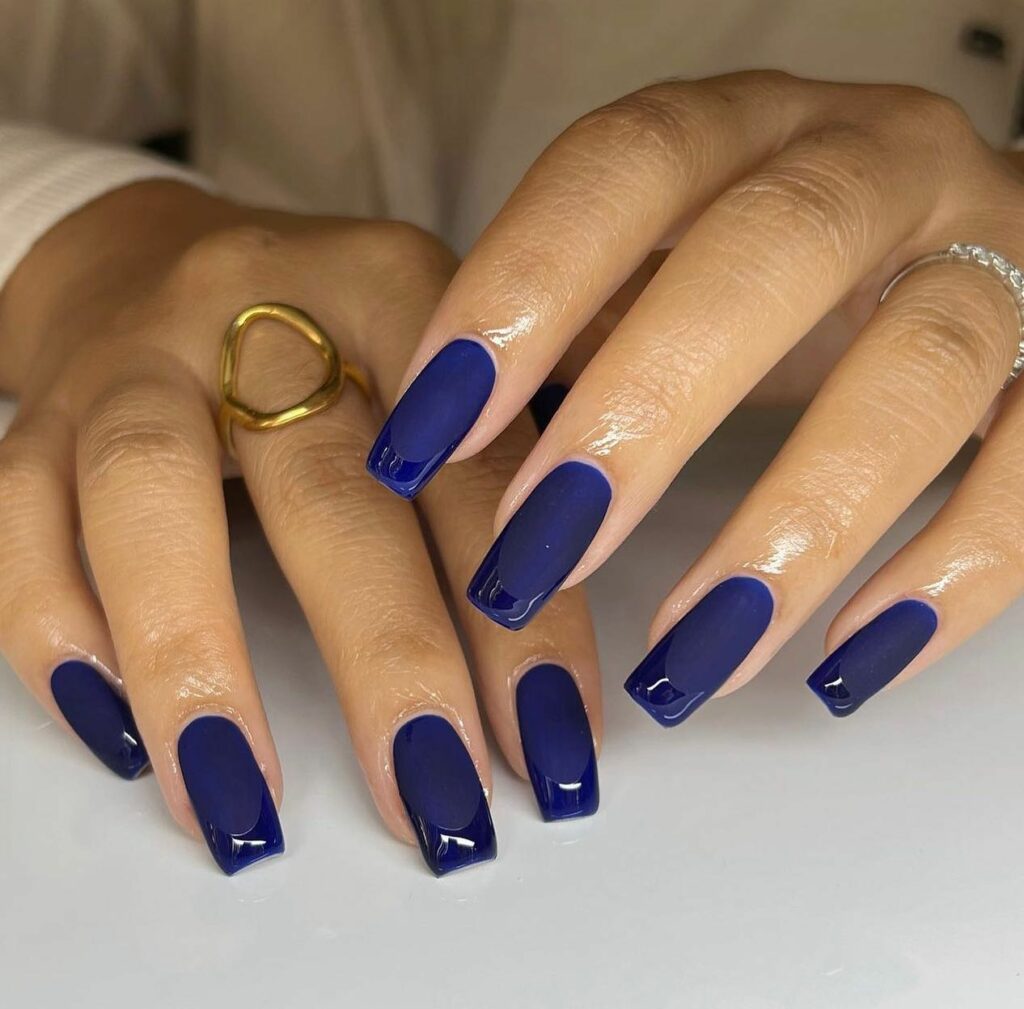 21 Latest Matte Blue Nail Ideas For 2024! 12