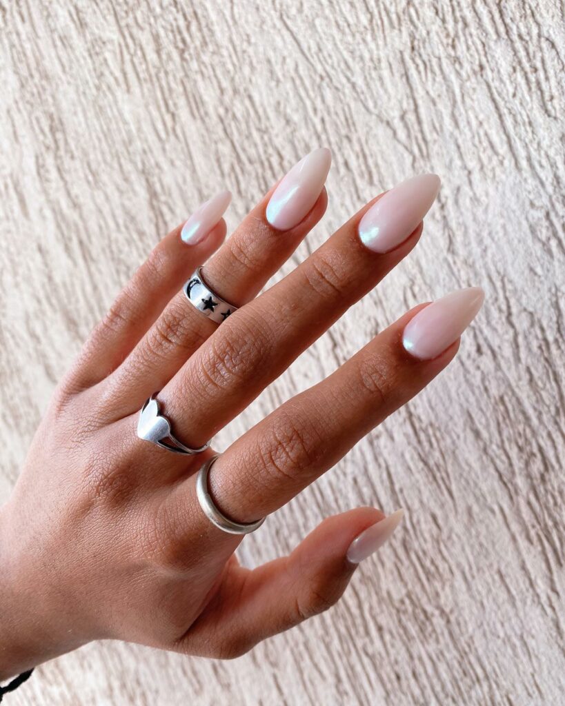 Admire 25 White Almond Nail Designs of 2024 24 Off-White Almond Nails