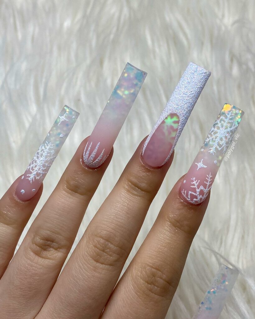 30 Latest Winter Nail Ideas To Try In 2024! 39 Long Matte Winter Nails