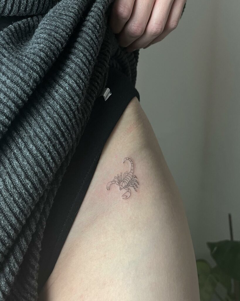 22 AMAZING SCORPION TATTOO DESIGNS - UPDATED FOR 2024 20 Simple Scorpion Tattoo