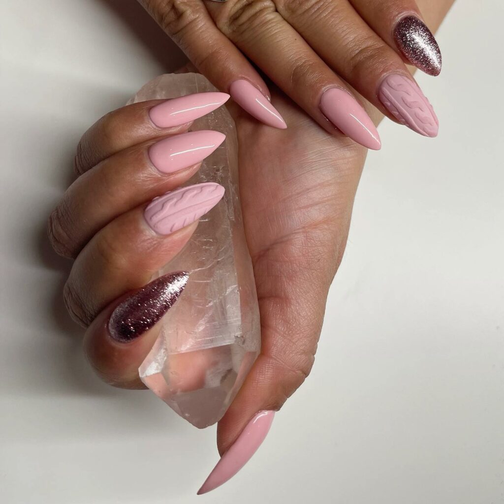 Stay Cozy with 25 Sweater Nail Ideas in 2024 26 The Spotlight On The Accent Nail