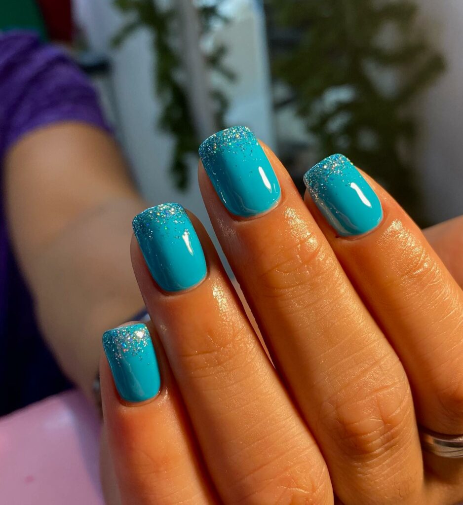 Dive into 60 Turquoise Nail Designs of 2024 49 Milky Way Magic