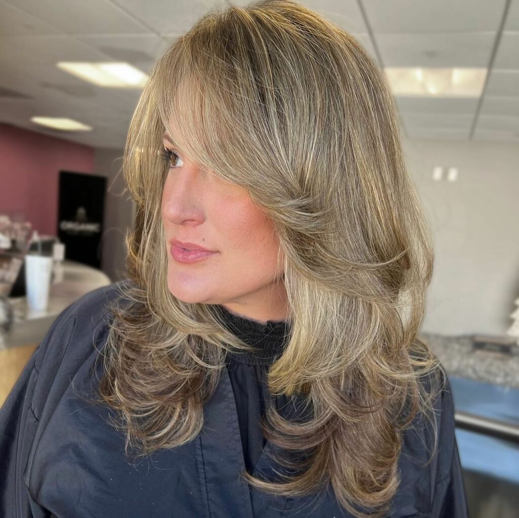 35 Face Framing Layers Ideas to Elevate Your Look in 2024 18 The '80s Flair for Thick Hair