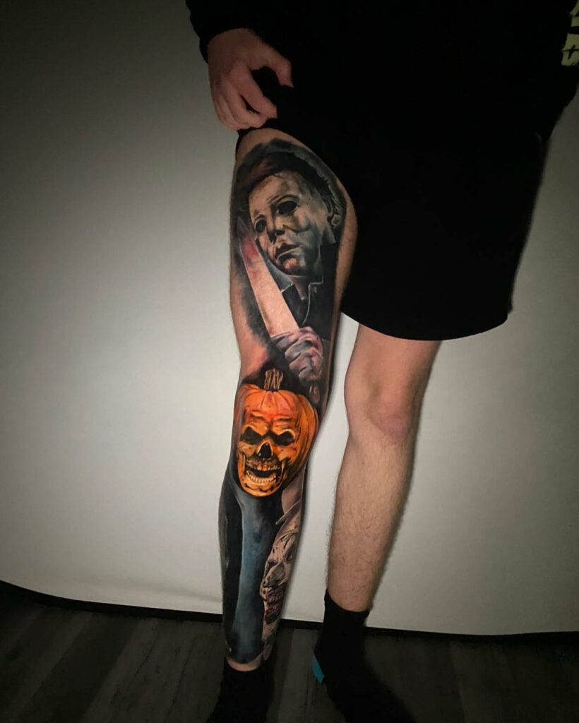 12 Amazing Thigh Tattoo Ideas - UPDATED 2024 20 Horror Tattoo Leg Sleeve