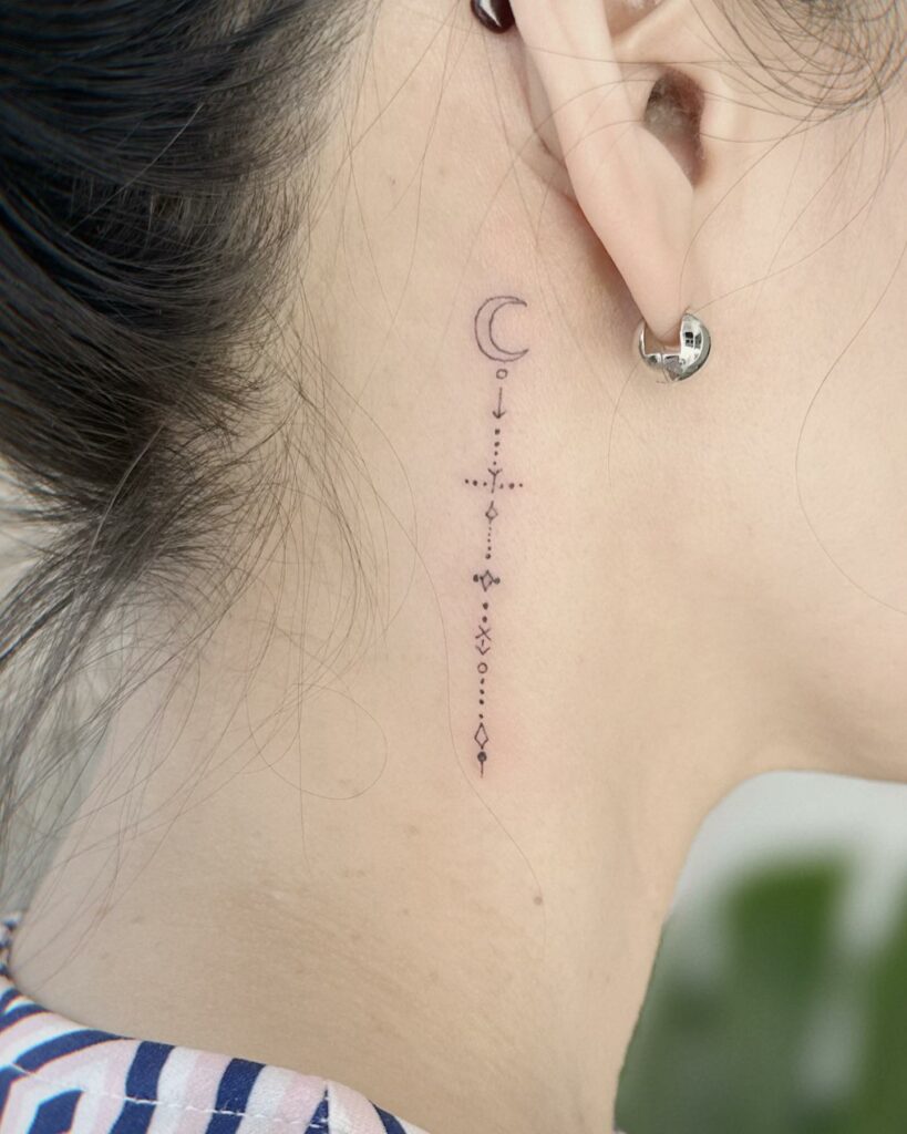 BEAUTIFUL BEHIND THE EAR TATTOOS FOR WOMEN - UPDATED FOR 2024 19 Simple Tattoo
