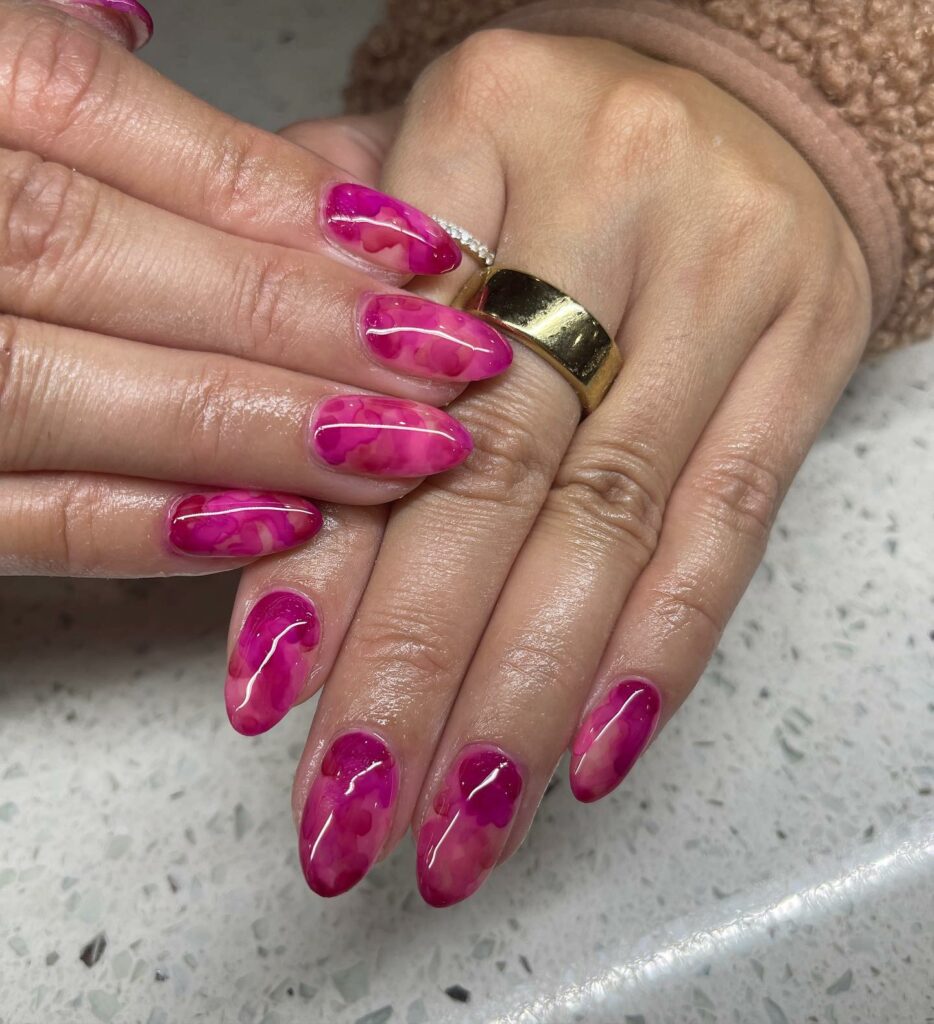 Discover 35 Pink Marble Nail Designs of 2024 43 Hand Painted Press On Nail