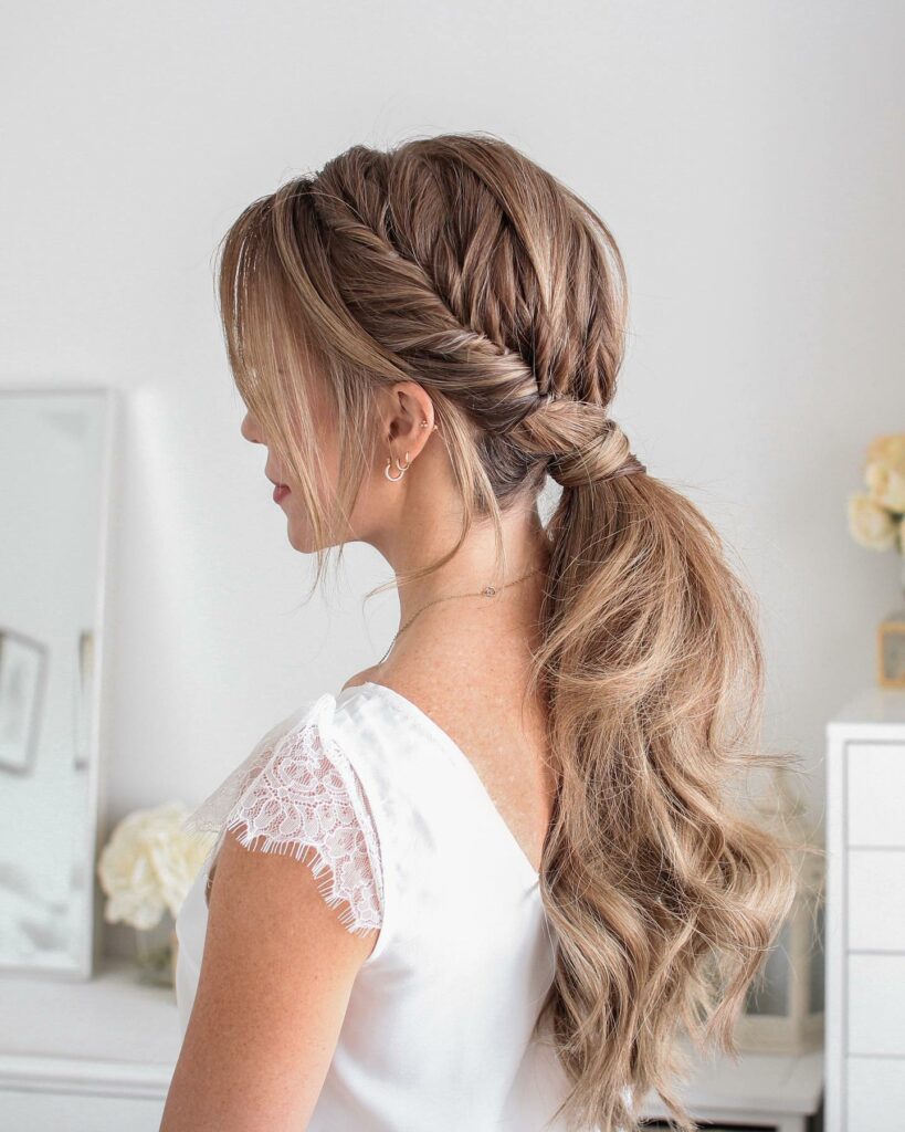 35 Ponytail Hairstyles Ideas for Effortless Elegance in 2024 22 The Chic Rope Braid Ponytail