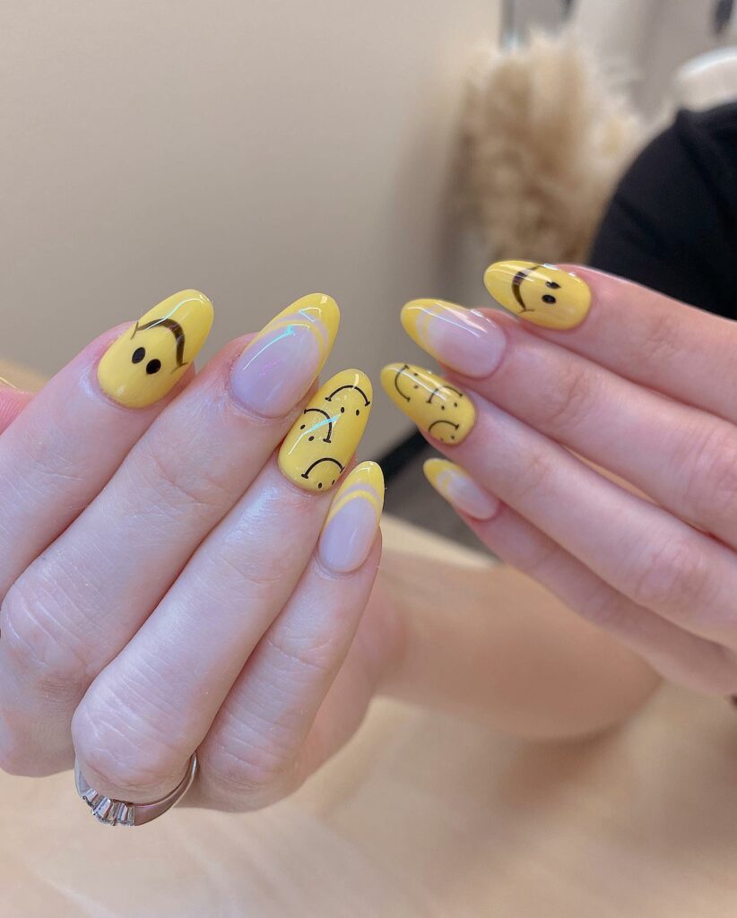 Show Off 25 Smiley Face Nail Designs in 2024 19 Classic Yellow Smileys