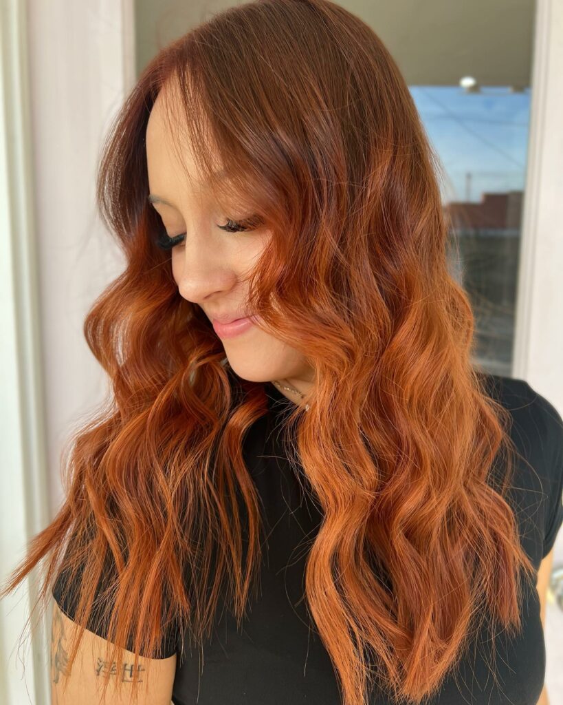 35 Copper Hair Color Ideas to Spice Up Your Look in 2024 31 Shadow Roots with Hot Copper Hair