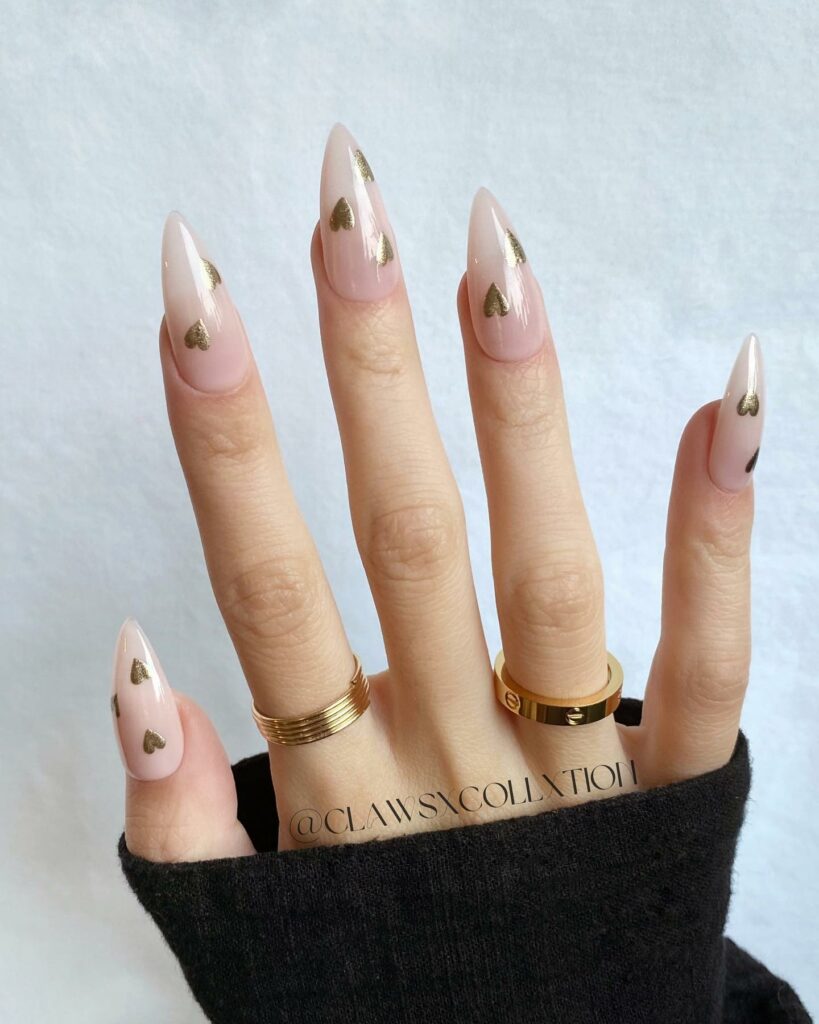 40 Latest Trendy Nail Ideas To Try In 2024! 49 Gold Heart Trendy Nails