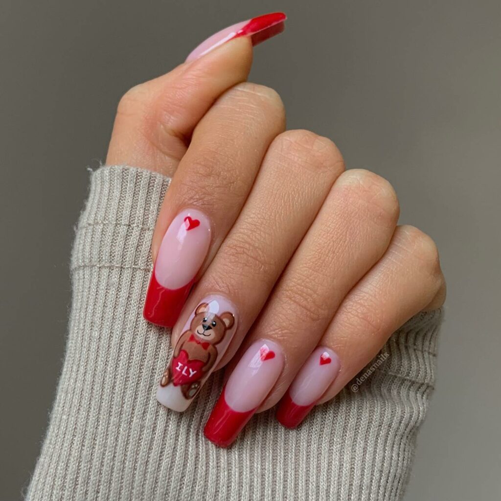 20 Latest February Nail Designs To Try In 2024! 22 February Nails With Stuff Toy Design