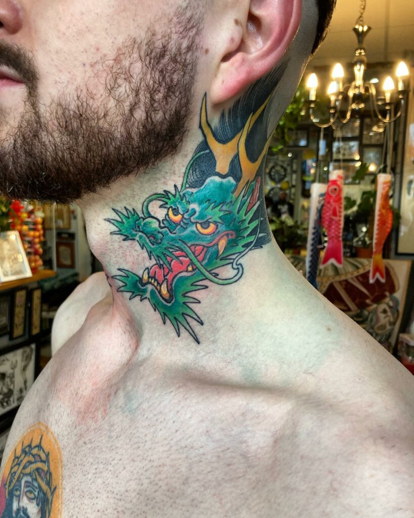 JAPANESE TATTOOS: HISTORY, MEANINGS, SYMBOLISM & DESIGNS 14 Japanese Neck Tattoo