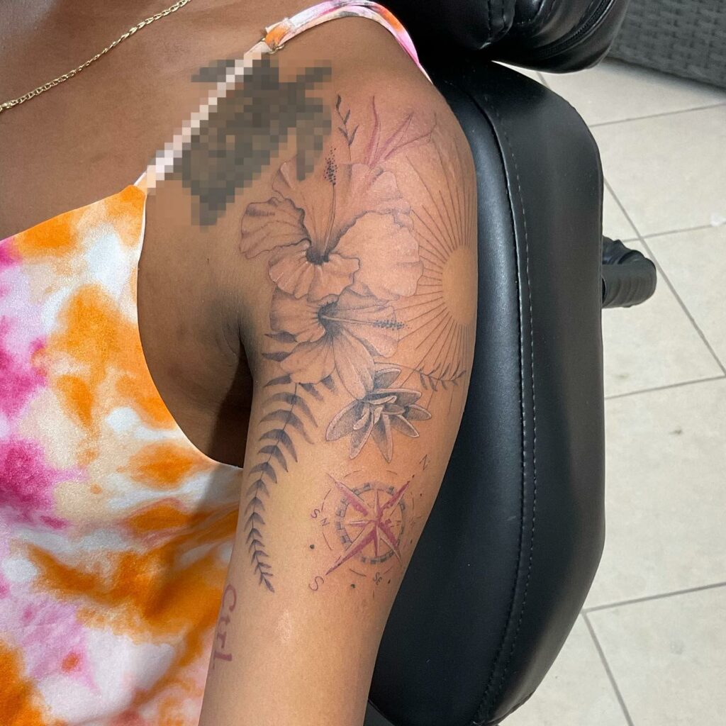 AMAZING COMPASS TATTOOS + THEIR MEANINGS - UPDATED FOR 2024 13 Nautical Star & Compass Tattoos