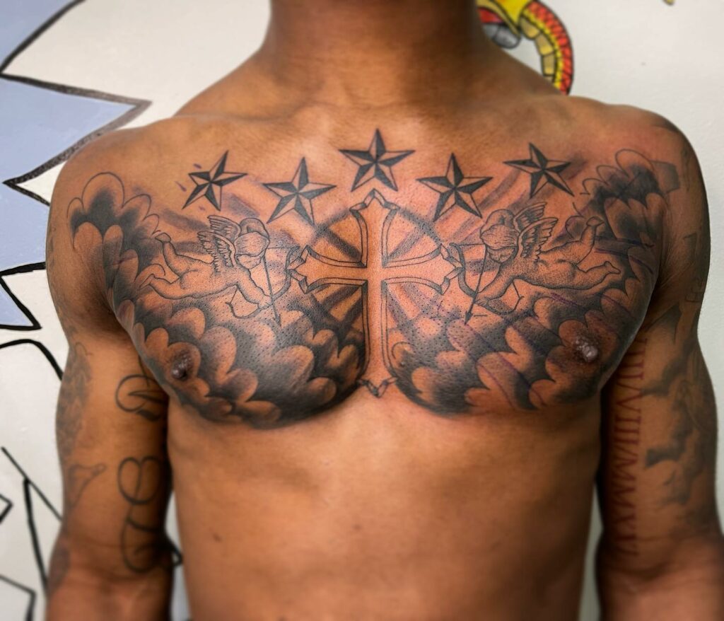10 Amazing Chest Tattoos For Men + Meanings - updated for 2024 10 Antique and Religious Themes for Men’s Chest