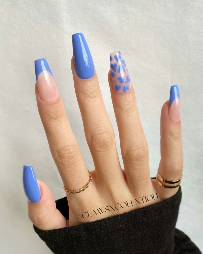 20 Latest February Nail Designs To Try In 2024! 19 February Blue Coffin Nails