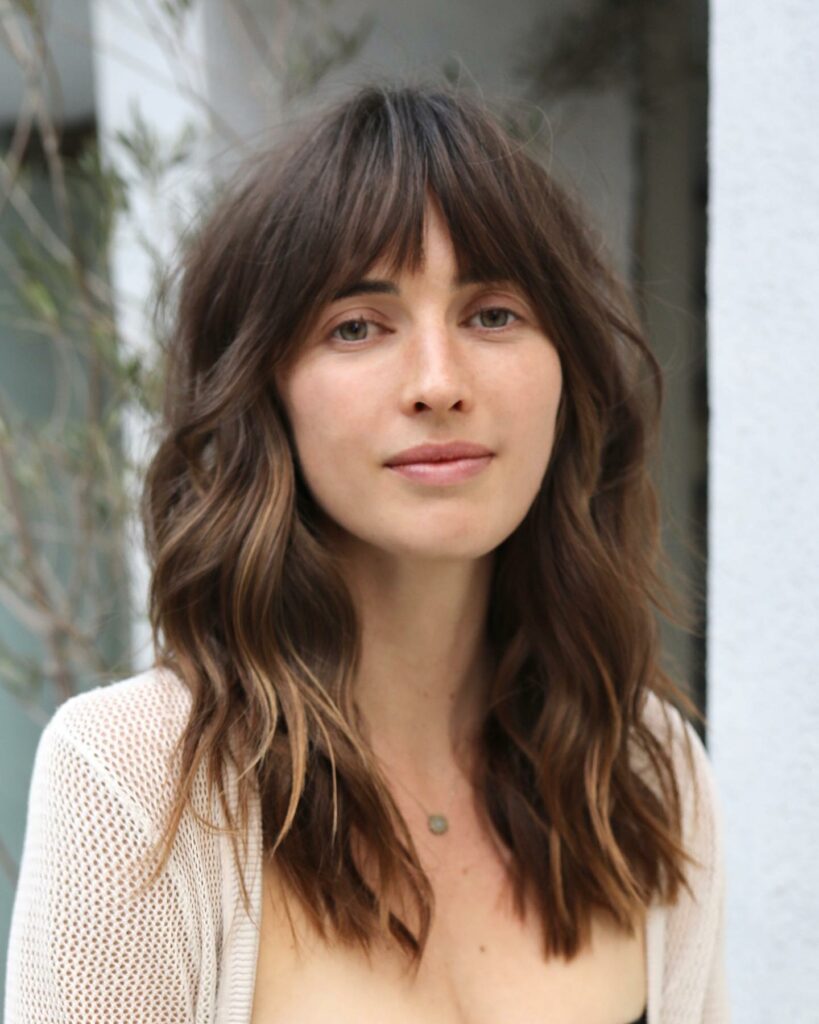 45 Wispy Long Curtain Bang Hairstyles to Try in 2024 42 Thick Feathered Bangs