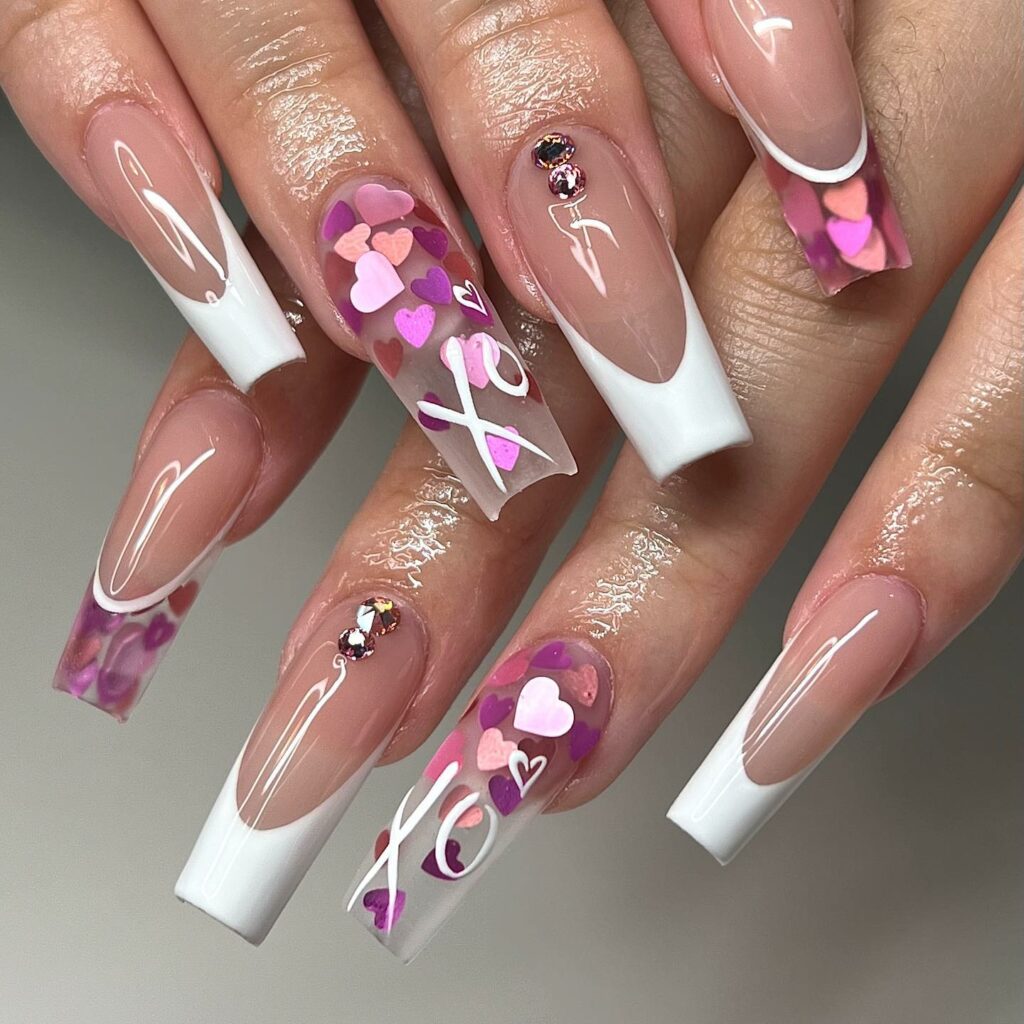 Try 50 Coffin French Tip Nail Designs in 2024 25 Heartful Tips