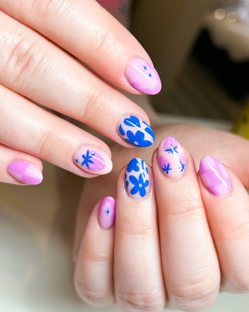 39 Latest Pink and Blue Nail Designs To Try in 2024! 47 Doodle Magic
