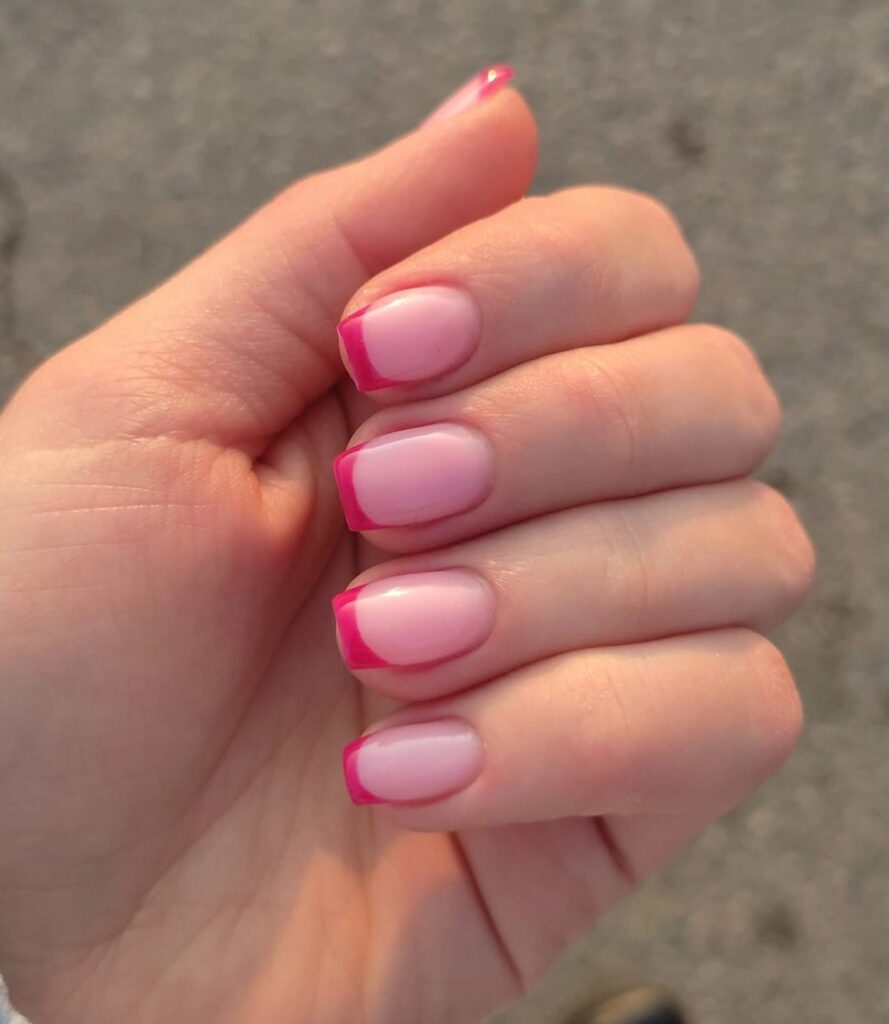 22 Latest Short Pink Nail Ideas To Try In 2024! 26 Hot Pink French Tips on Short Pink Nails
