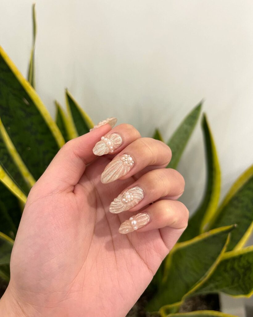 Feel Tropical with 35 Tropical Nails Designs for 2024 44 Seashell Glam