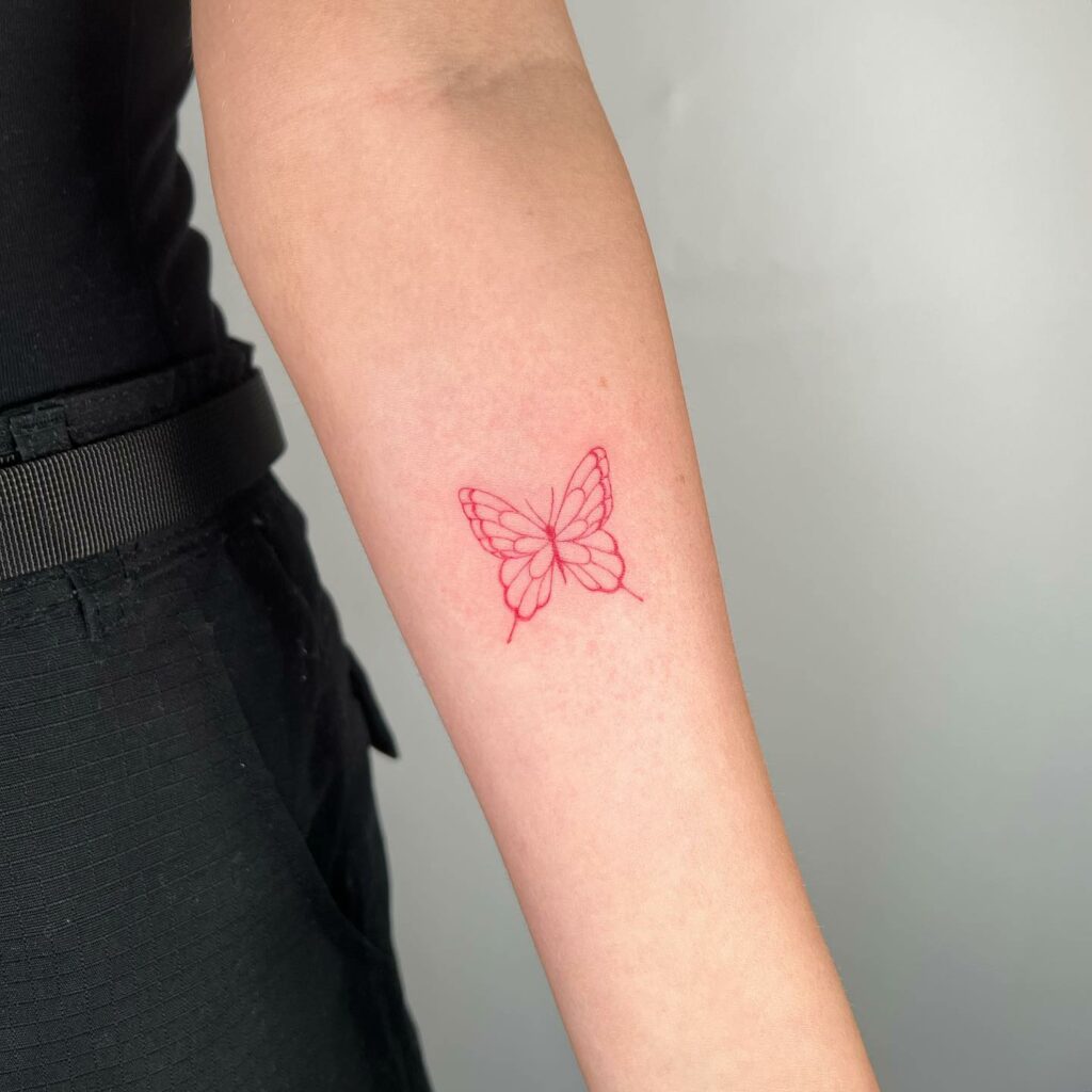 27+ Butterfly Tattoo Meanings To Inspire You! 14 Red Butterfly Tattoo Meaning