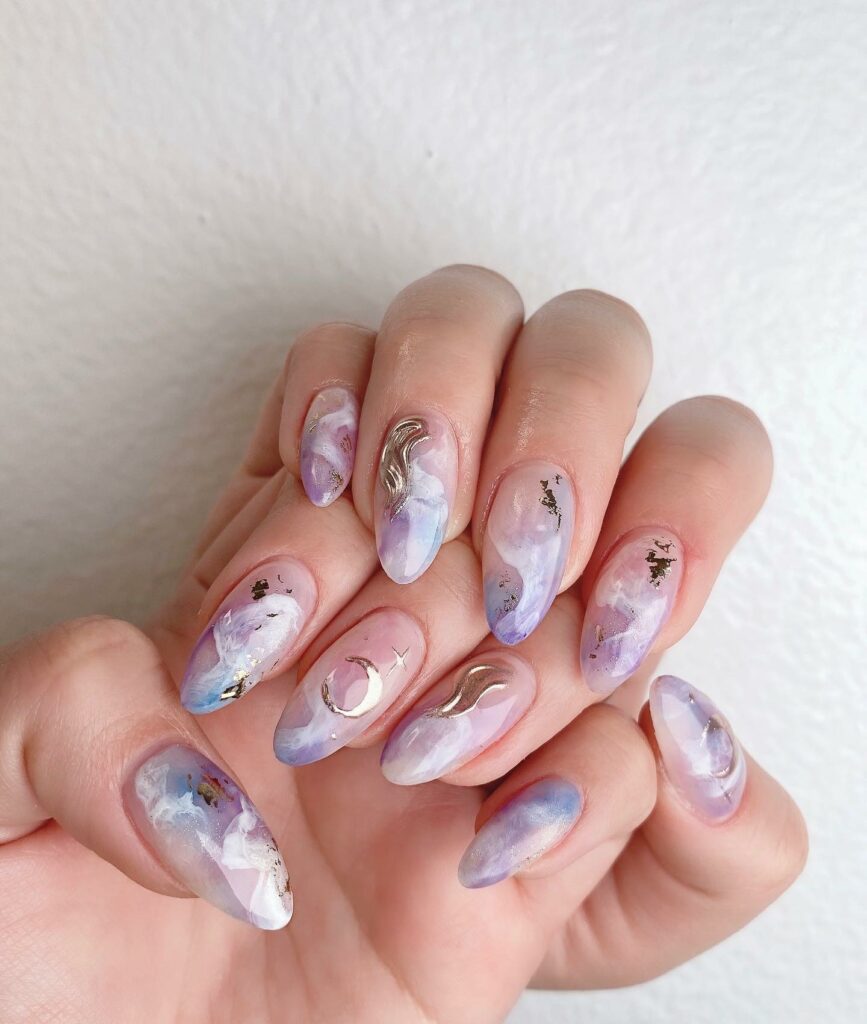 40 Latest Cotton Candy Nail Designs To Try In 2023! 46 Cotton Candy Moon Night Nails