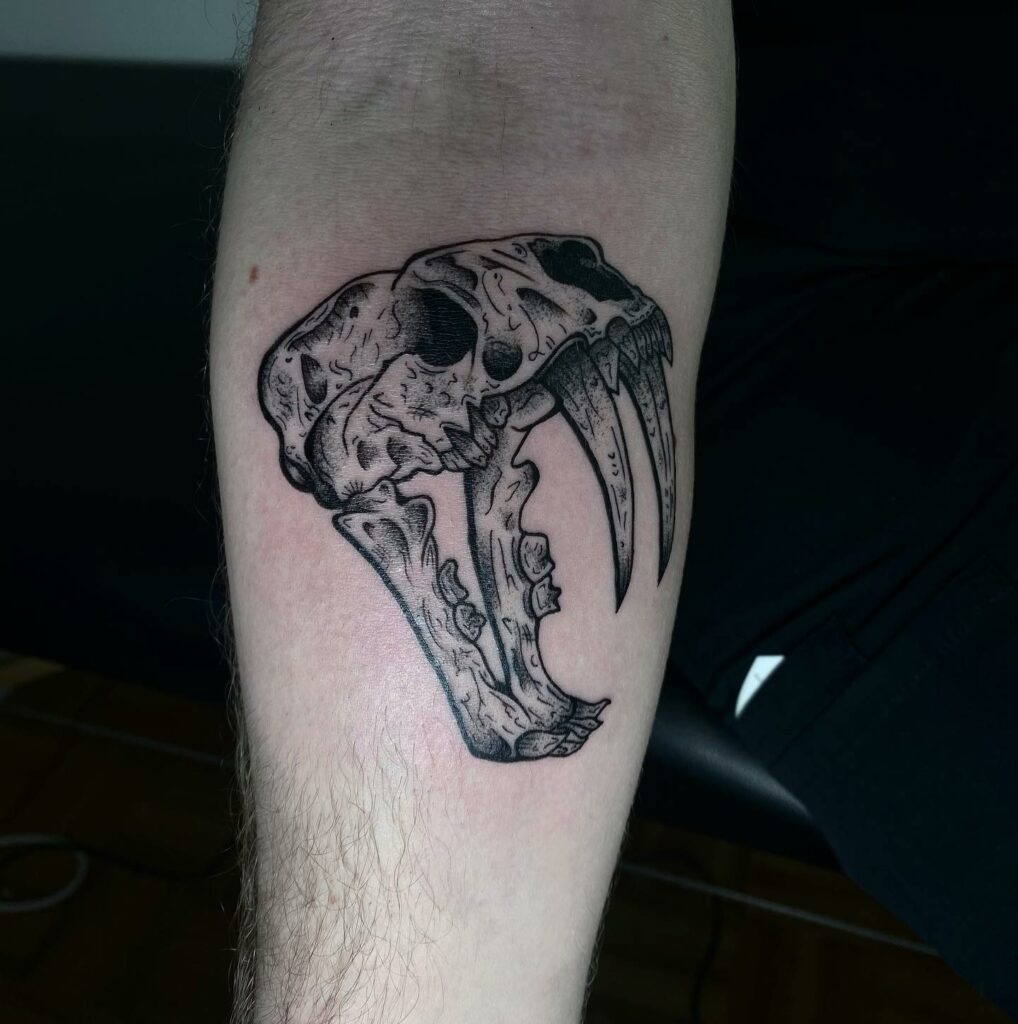 AMAZING ANIMAL SKULL TATTOO IDEAS AND THEIR MEANINGS IN 2024 23 Tiger Skull Tattoo