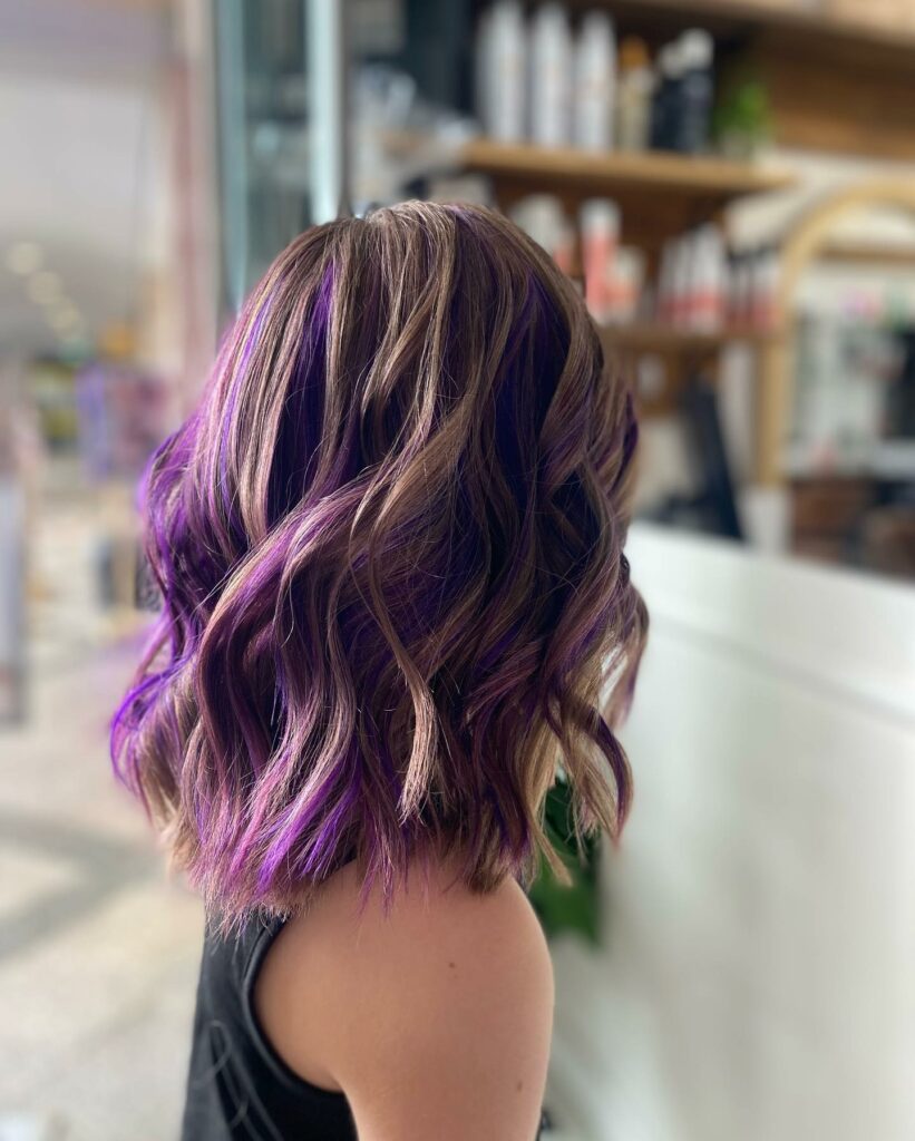 40 Purple Highlight Hair Ideas to Try in 2024 44 Purple Highlights on Brown Hair