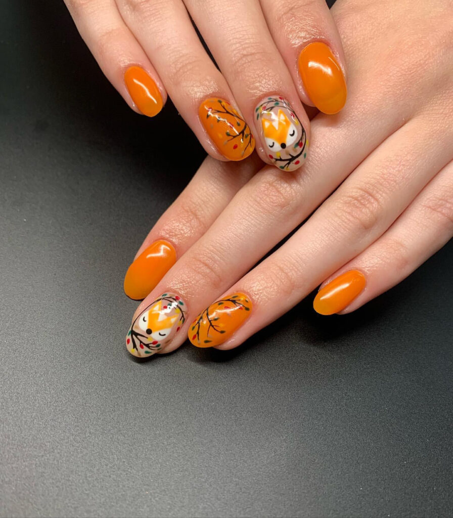 Fall in Love with 57 Short Fall Nail Designs in 2024 38 Foxy and Fall-tastic!
