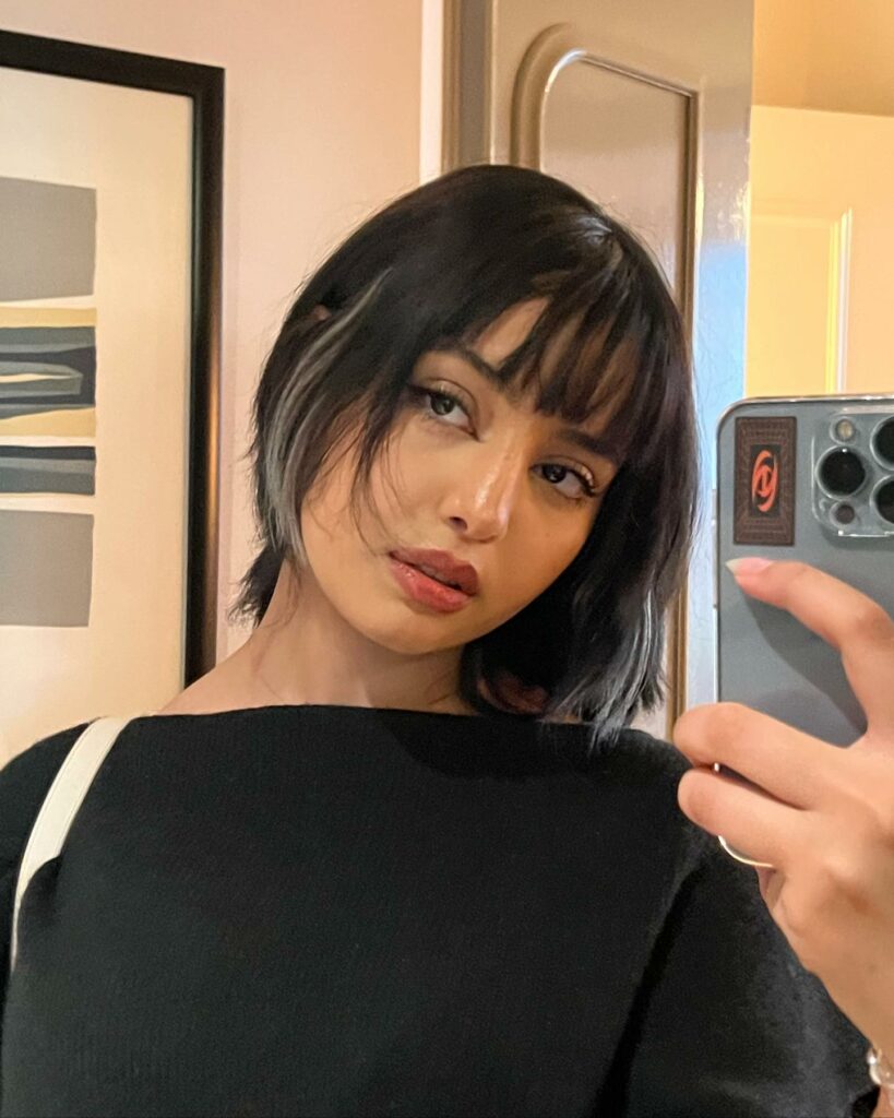45 Wispy Long Curtain Bang Hairstyles to Try in 2024 52 Bob with Wispy Bangs