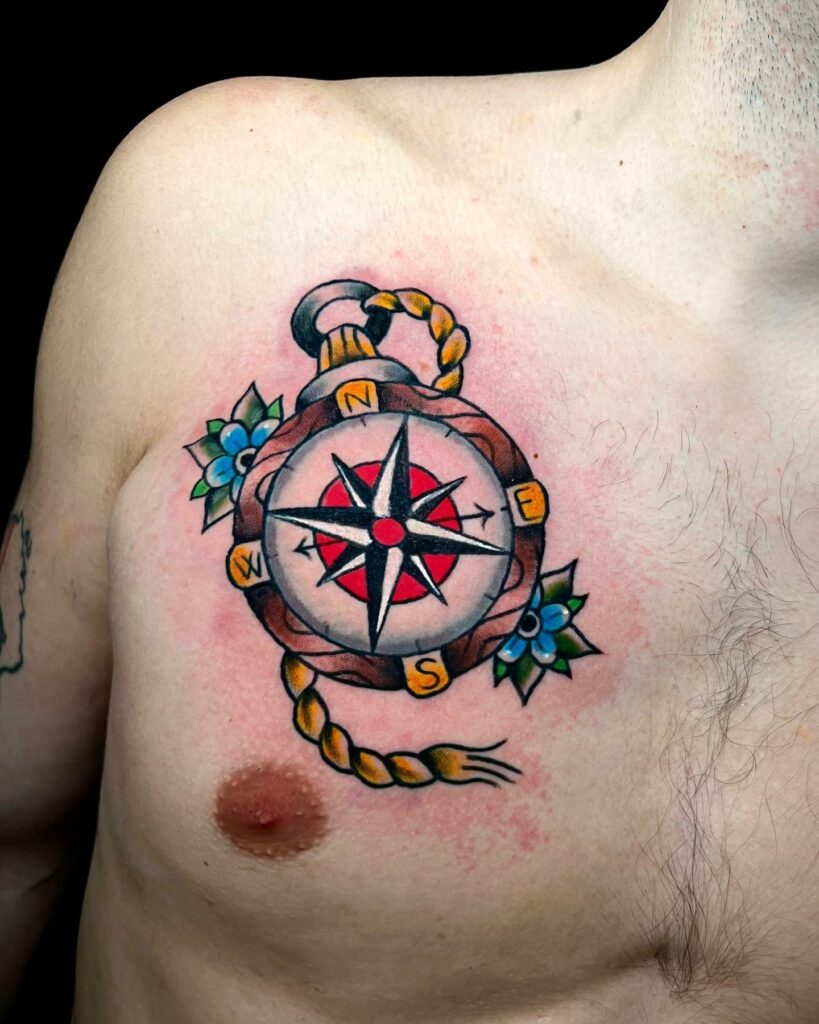 10 AMAZING COMPASS TATTOO DESIGNS TO INSPIRE YOU IN 2024! 20 TRADITIONAL COMPASS TATTOO