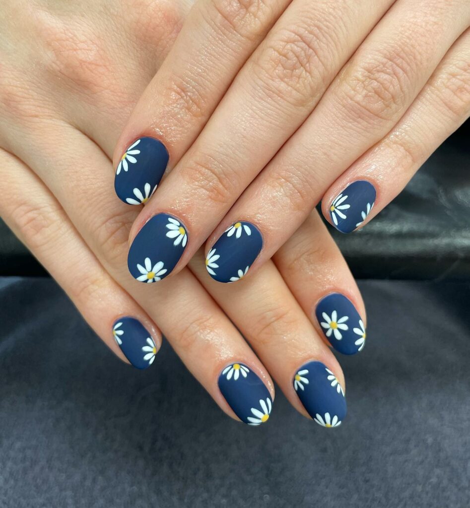 21 Latest Matte Blue Nail Ideas For 2024! 14