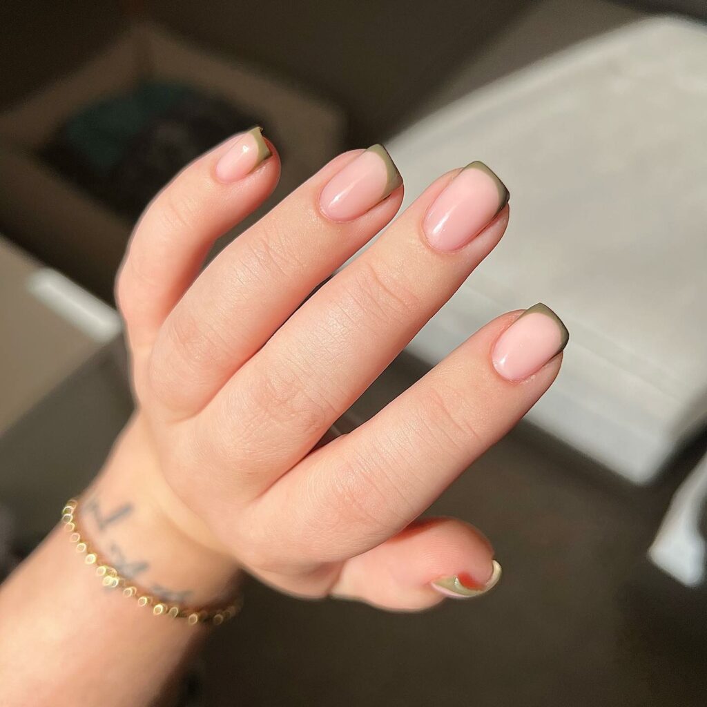 20 Latest Thin French Tip Nail Designs To Try In 2024! 26 Thin Khaki French Tip Nails