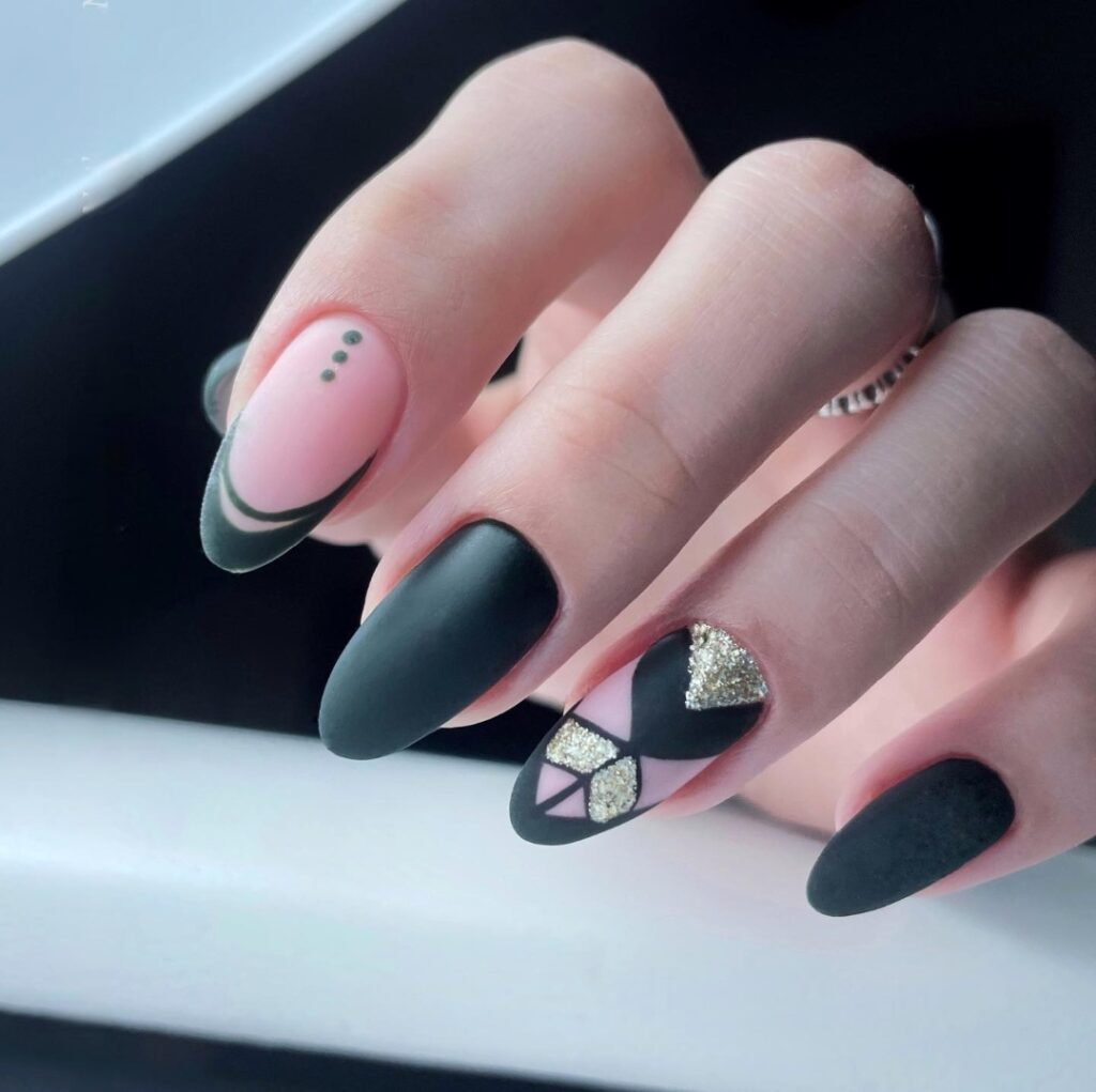 35 Latest Black Matte Nail Designs To Try In 2024! 37 Champagne Cuticles