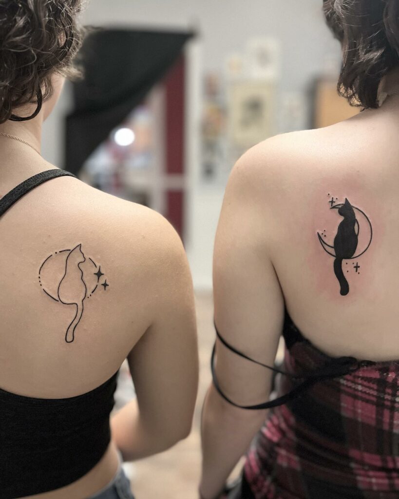 AMAZING MATCHING SISTER TATTOO IDEAS - NEW & UPDATED 2024 31 Shoulder Sister Tattoos