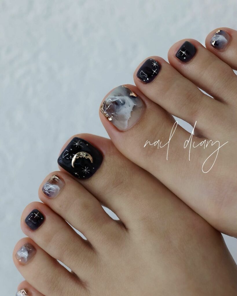 30 Spooky Halloween Pedicure Ideas to Try in 2024 35 Mystical Moons