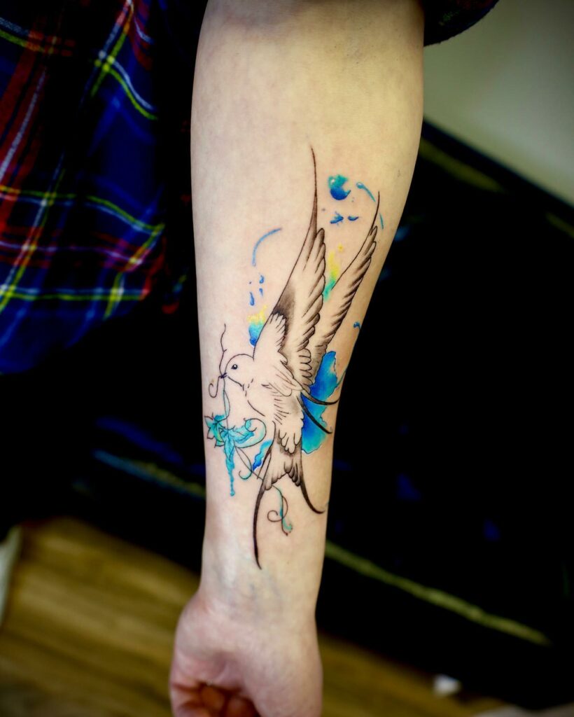 BEAUTIFUL BIRD TATTOO DESIGN YOU NEED TO SEE IN 2024 29 Watercolor Bird Tattoos