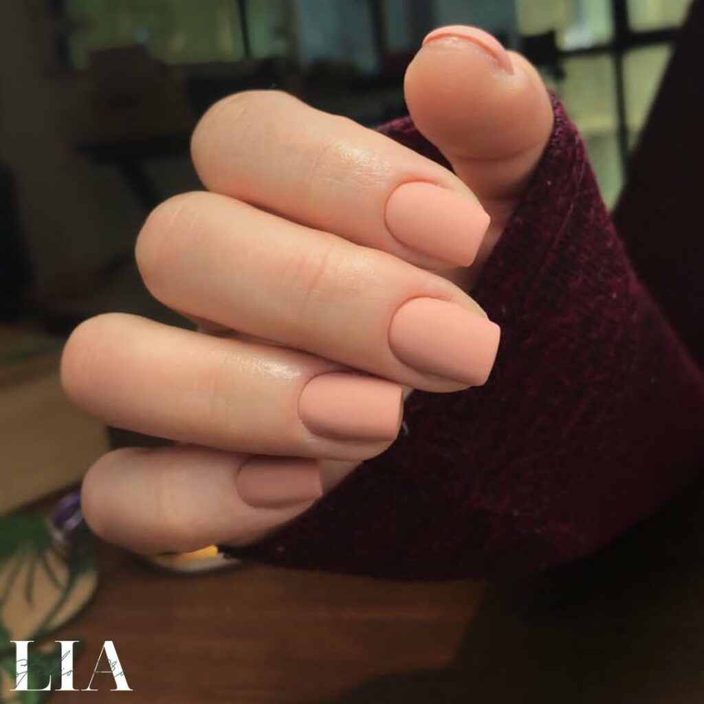 Experiment with 30 Short Square Nail Designs in 2024 29 Short Square Matte Nude Press-On Nails