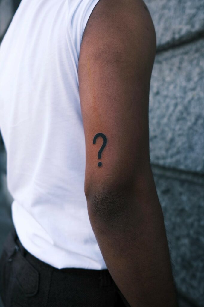 MATH AND GRAMMAR TATTOO DESIGNS & MEANINGS TO INSPIRE IN 2024 16 Question Mark Tattoo