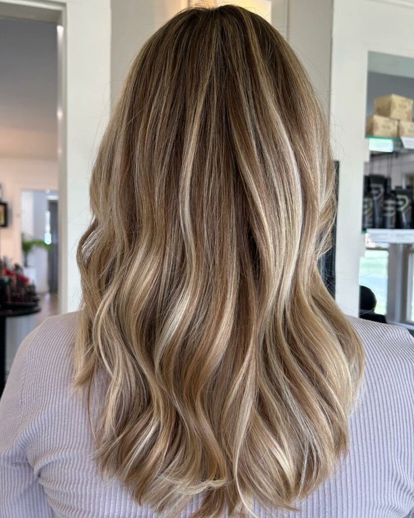 44 Trendy Blonde Highlights On Brown Hair Ideas to Try in 2024 42 Light Brown Lob with Platinum Highlights