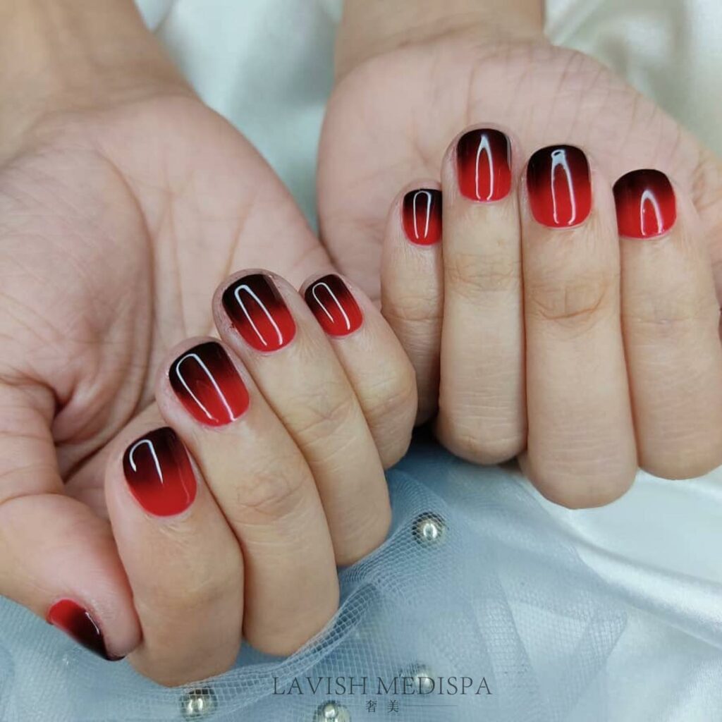 30 Latest Short Rounded Nail Ideas To Try In 2024! 30 Black & Red